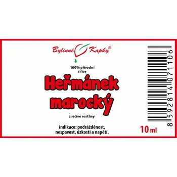 Doplněk stravy Bylinné kapky s.r.o. Heřmánek marocký - 100% přírodní silice - esenciální (éterický) olej 10 ml