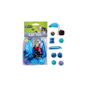 Hračka pro kočku Hračka kočka - modrý mix 1 sada - 10 ks
