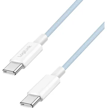 Datový kabel LogiLink Kabel USB-C USB 2.0 USB-C ® zástrčka 0.5 m modrá CU0349