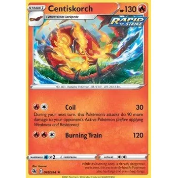 Sběratelská karetní hra Pokémon FST 048/264 Centiskorch - Fusion Strike Stav: Near Mint, Verze: REVERSE HOLO