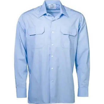 Pánská košile Bundeswehr Košile služební BW dlouhý rukáv SVĚTLEMODRÁ použitá velikost: 38