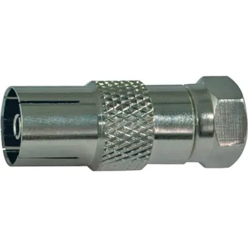 Anténní redukce Konektor redukce F vidlice/koax.zásuvka cena za1 ks