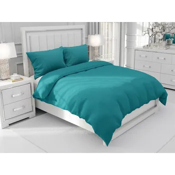 Povlečení Bavlněné jednobarevné ložní povlečení Moni MO-052 Pastelově tyrkysové Jednolůžko 140x200 a 70x90 cm