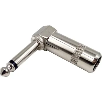 TRU COMPONENTS 1408822 jack konektor 6.35 mm zástrčka, zahnutá Pólů: 2 mono stříbrná 1 ks