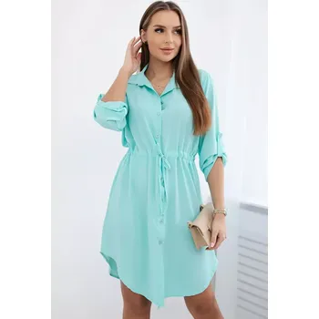 Dámské šaty Šaty se zapínáním na knoflíky a zavazováním v pase mincovna UNI