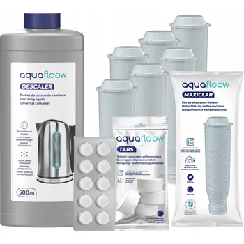 Sada AquaFloow pro kávovary Krups a Nivona: 6x filtr, odvápňovač, tablety