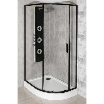 Kerra Solid 100x80 sprchový kout s vaničkou, black Orientace: Levá, 32963_LEV