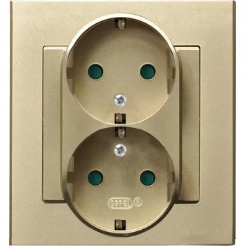 Elektrická zásuvka Zlatá nástěnná Elektrická Zásuvka Ospel