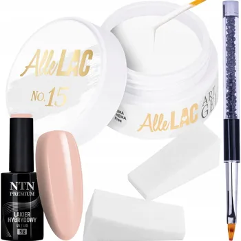 Lak na nehty Základní Sada pro Nehty Babyboomer 4v1: Gel Lak, Štěteček a Houbičky