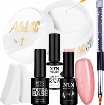 Lak na nehty Sada na nehty Babyboomer Pro 6v1 Gel Podkladový lak Top Štětec Houbičky