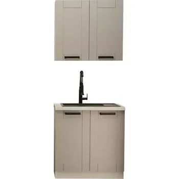 Kuchyňská linka Kuchyňská linka Luna claygrey/bílá 80cm bez pracovní desky