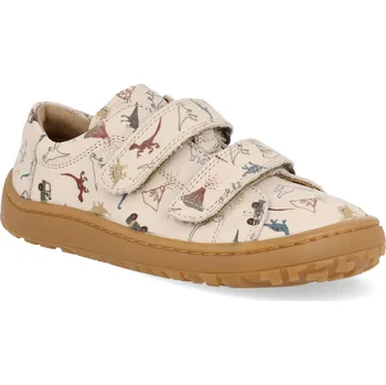 Barefoot dětské tenisky Froddo - Baze Beige dinosauři béžové Velikost: 25