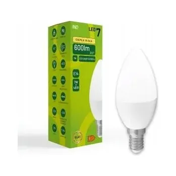 Žárovka LED žárovka C37 E14 7W SVÍČKA 600lm 3000K INQ ELB045WW