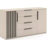 Komoda Torino II kašmír/lamela černá160x89x48