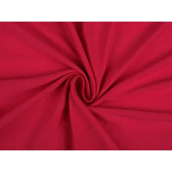 Úplet viskózový jednobarevný, střední, W913/1 červená tm.