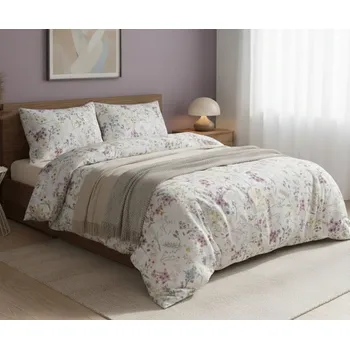 Povlečení Povlečení bavlněné, Flanel Flores, 140 x 200/70 x 90 cm