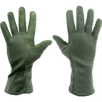 Armáda ČR Rukavice FR prstové AČR speciální pro letecký personál ZELENÉ použité velikost: 22