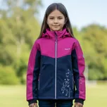 DÍVČÍ SOFTSHELLOVÁ BUNDA fuchsiová/tm.modrá Wolf B2267