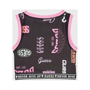 Guess Top J3RI02 MC01P Černá Slim Fit 14Y