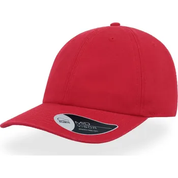 Pracovní přilba Atlantis Headwear Kšiltovka Dad Hat, 6 panelová, baseballová COT33403000499-red Červená UNI