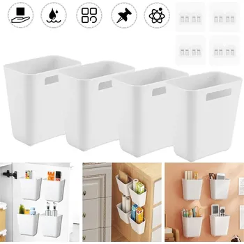 Úložný box ZÁVĚSNÝ KUCHYŇSKÝ ORGANIZÉR Z PLASTU NA DVEŘE SKŘÍŇKY - ÚLOŽNÝ BOX NA PŘÍSLUŠENSTVÍ