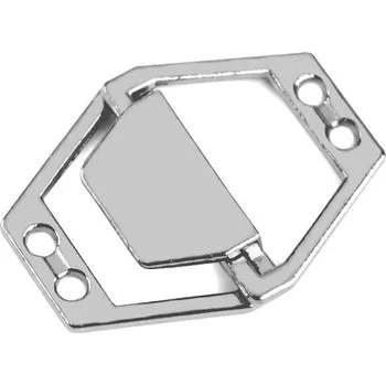 Kovové ozdobné zapínání 20x26 mm, barva 1 nikl