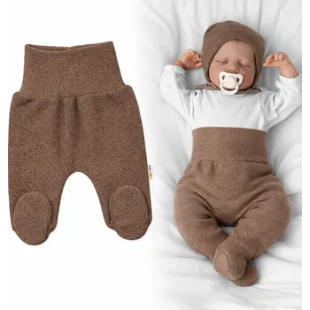 Dětská móda Pletené kojenecké polodupačky Hand Made, Baby Nellys, hnědé, vel. 62