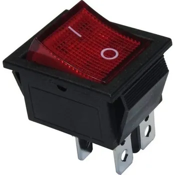 vypínač Vypínač kolébkový červený