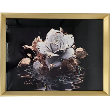 Obraz 3D OBRAZ V RÁMU KŘIŠŤÁLY GLAMOUR MODERNÍ DO OBÝVÁKU 30x40 CM