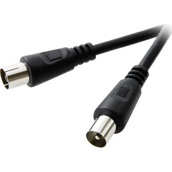 Audio kabel SpeaKa Professional antény kabel [1x anténní zástrčka 75 Ω - 1x anténní zásuvka 75 Ω] 2.50 m 75 dB černá