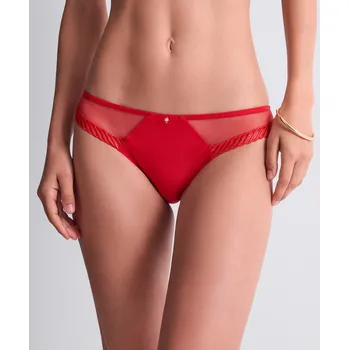 Souprava dámského spodního prádla Kalhotky brazilského střihu AUBADE (4M22-03), Velikost S, Barva červená