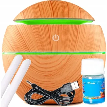 Zvlhčovač vzduchu Parní zvlhčovač vzduchu ZVLHČOVAČ VZDUCHU DIFUZÉR VŮNĚ AROMATERAPIE 2 v 1, 0,13 l černý