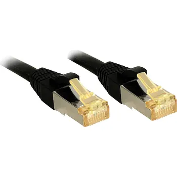 Datový kabel LINDY 47308 RJ45 síťové kabely, propojovací kabely CAT 6a (surový kabel CAT 7) S/FTP 1.50 m černá 1 ks