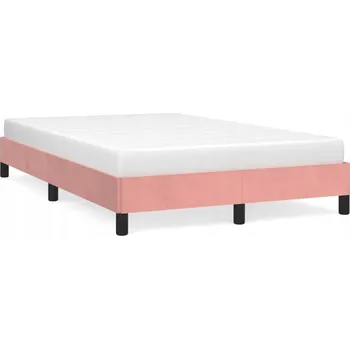 Postel Rám postele sametový růžový 203 x 123 x 25 cm, vhodná matrace 120 x 200 cm