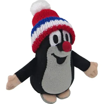 plyšák Moravská ústředna Krtek (Krteček) 12cm červený kulich trikolora PLYŠ