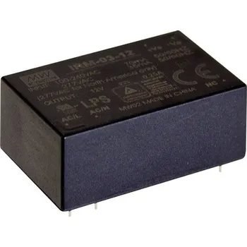 Měnič napětí MEAN WELL IRM-03-24 AC/DC zdroj do DPS 24 V/DC 125 mA 3 W