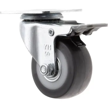 Pojezdové kolečko TOOLCRAFT TO-5137869 Otočné kolečko s aretační brzdou a konstrukční deskou 50 mm nosnost (max.): 50 kg