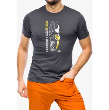 Tričko s potiskem La Sportiva Solution T-Shirt - carbon/yellow