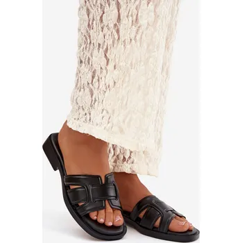 Dámské žabky Dámské nazouváky na nízkém podpatku černé Lorania 39