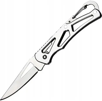 kapesní nůž Nůž Skládací EDC kapesní nůž s karabinou, stříbrný, lehký, pro survival a turistiku