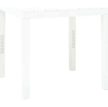 Zahradní stůl Zahradní stůl bílý 78 x 78 x 72 cm plast - 8719883859668