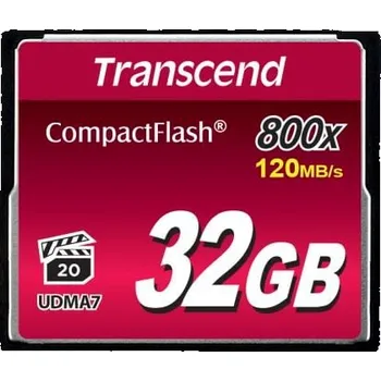 Paměťová karta Paměťová karta Compact Flash CompactFlash 32 GB Transcend MLC -25 → plus 85°C 800x