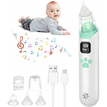 Odsávačka hlenu ELEKTRICKÁ ODSÁVAČKA NOSU PRO DĚTI RODINNÁ SILNÁ A TICHÁ BÍLÁ