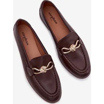 Dámské mokasíny Dámské mokasíny s ozdobným detailem čokoládové rozinky 37