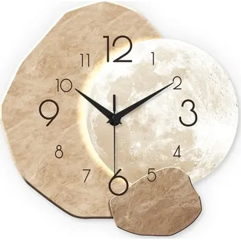 Hodiny Moderní nástěnné hodiny dřevěný materiál 29,7 cm pro elegantní interiéry