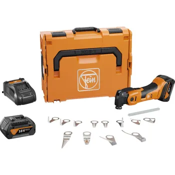 Frézka Fein Multimaster AMM 700 1.7 Q Autoglas AS akumulátorový multifunkční nástroj akumulátor, vč. 2x aku, vč. nabíječky, vč. příslušenství, kufřík, 19dílná, 18 V,