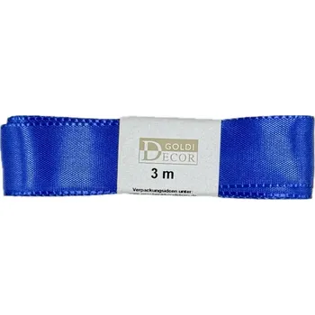 Stuha Stuha taftová Royal Blue sytě modrá 25mmx3m (7,-Kč/m) (Stuha taftová, barva sytě modrá, oboustranná, tkaním zesílené okraje, skládaná)