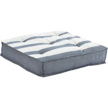 Podsedák MADAM STOLTZ Bavlněný sedák Blue / White / Grey 60 × 60 cm