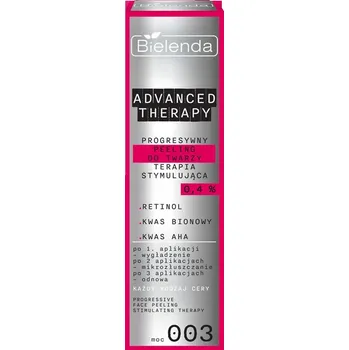 Pleťový peeling Enzymatický peeling na obličej Bielenda, gel s retinolem, 30 ml