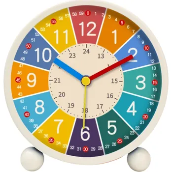 Hodiny Stolní barevný budík 9 x 8 x 4 cm Plastový design pro moderní interiéry a kanceláře